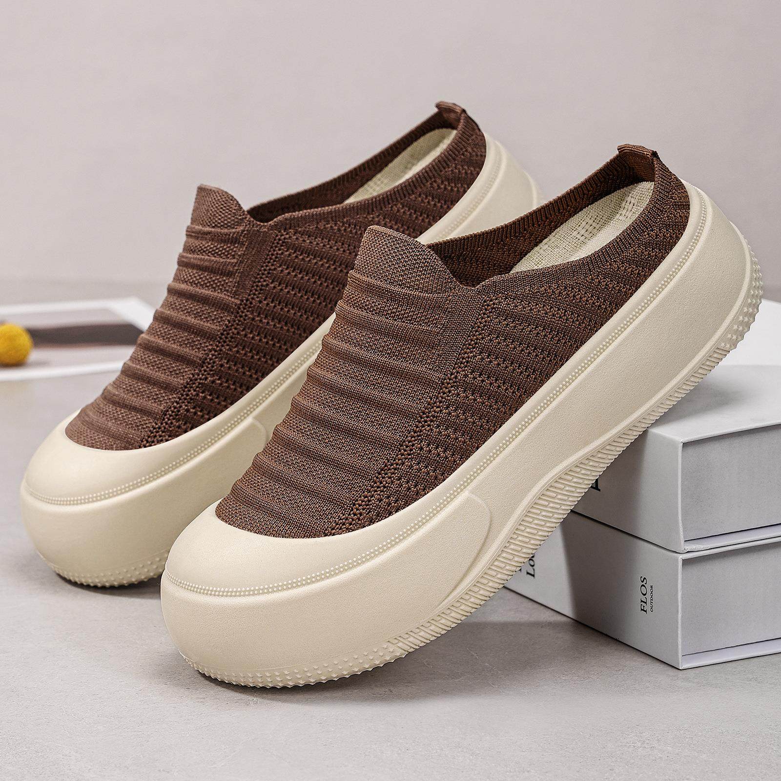 鞋子女厚底拖鞋舒适休闲鞋一脚蹬懒人鞋时尚百搭增高鞋包头女拖鞋,女鞋,其他拖鞋,淘宝优惠券,粉丝福利购,淘宝优惠卷