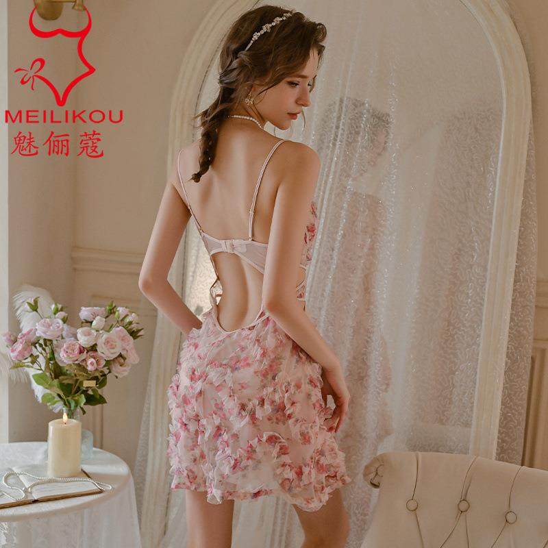 性感内衣女新款纯欲风短裙浮雕花镂空蕾丝网纱吊带睡裙2247,女士内衣/男士内衣/家居服,睡袍/浴袍,淘宝优惠券,粉丝福利购,淘宝优惠卷