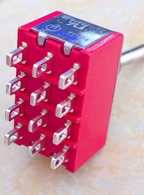 优质钮子开关 红色（两档）12脚  5A/125VAC2A/250VAC