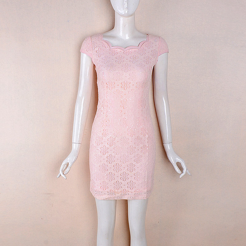 （捡漏S-2XL）尚弦月2025夏装短袖蕾丝修身显瘦矮个子旗袍粉尾货,女装/女士精品,秀禾服,淘宝优惠券,粉丝福利购,淘宝优惠卷