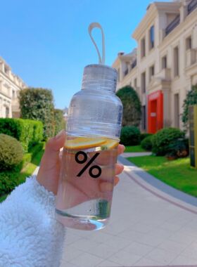 现货日本Arabica%阿拉比卡透明树脂16oz随行水杯运动便携咖啡杯