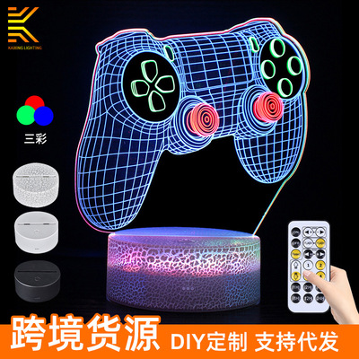 堡垒之夜游戏手柄among us 系列3D台灯三彩LED创意小夜灯