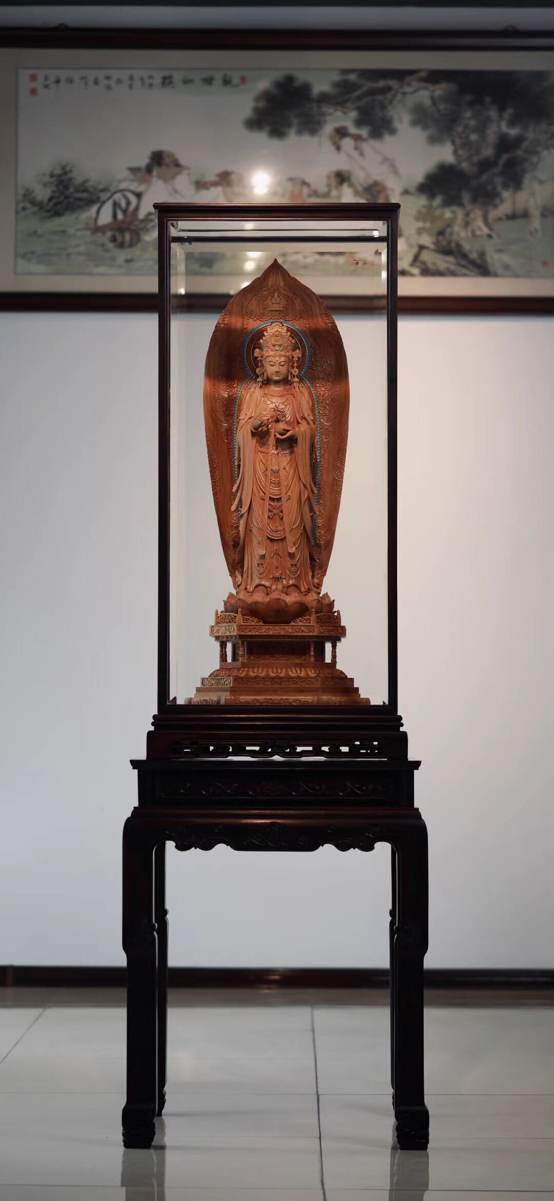 印度老山檀香如来观音释迦摩尼佛像摆件沉香原木清刀雕刻貔貅木雕