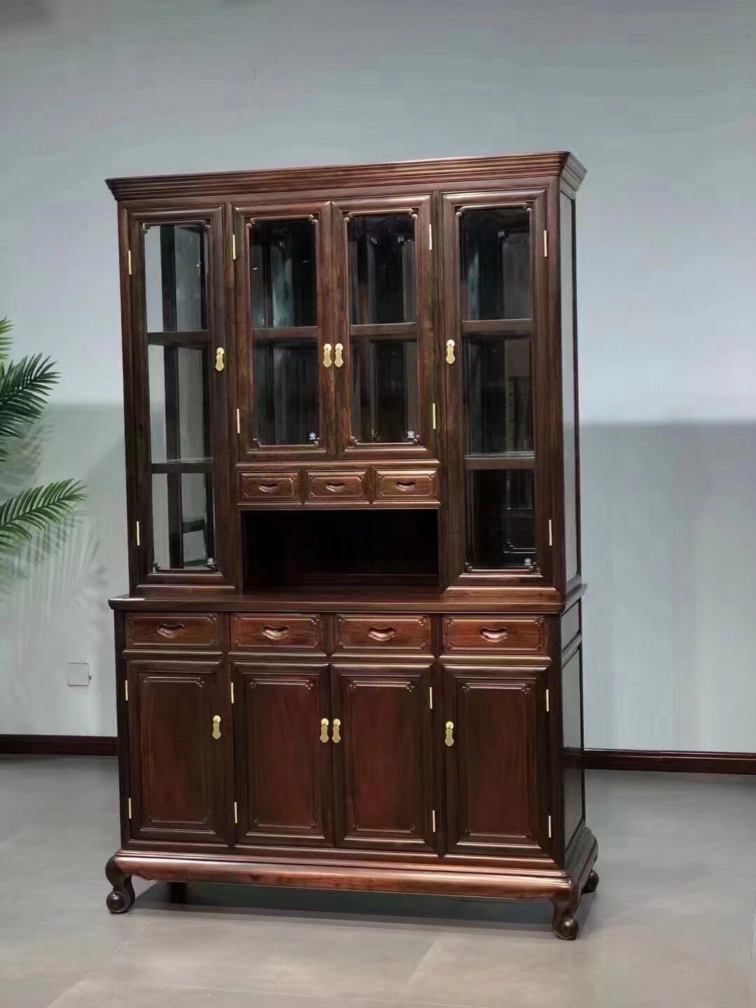 红木家具老挝红酸枝家具酒柜博古架展示架酒架交趾黄檀中式新古典