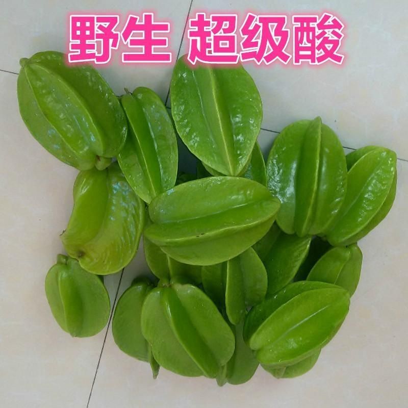 新鲜酸杨桃野生三稔果五敛子阳桃特酸品种药引子孕妇开胃水果现摘