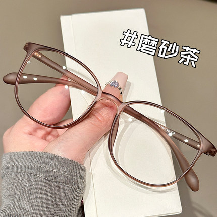 人气新品玳瑁眼镜框可配平光镜防蓝光眼镜近视有度数超轻TR90镜架