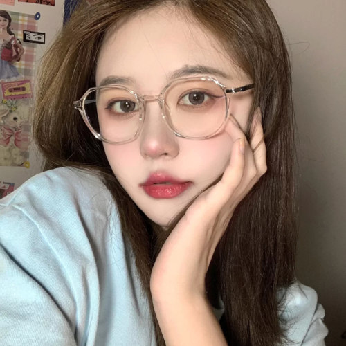 透明多边TR90镜框可配近视眼镜防蓝光护目女韩版潮网红素颜不挑脸