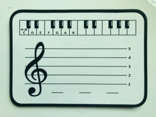 包邮定制五线谱白板音乐教具课件板儿童家用学生琴行摆件便携桌面