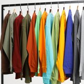 TWITU美式 重磅全棉长袖 西海岸街头纯色TEE复工匪帮宽松嘻哈小领口