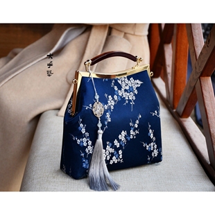 云胶高款-非遗新中式真丝宋锦布艺手工包口金包DIY材料包手工作业