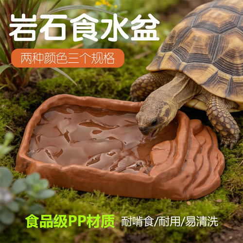 爬宠仿真守宫蜥蜴蛇水盆食盆角蛙树蛙石阶梯泡澡盆饮水寄居蟹食碗