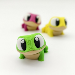 3d打印守宫蛙可爱萌物新款网红儿童玩具动物摆件青蛙造景模型车载