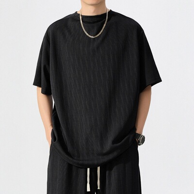 大码短袖男夏季宽松休闲T恤