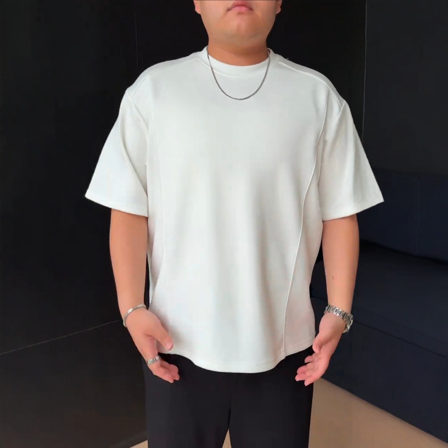 大体重短袖t恤大码夏季宽松正肩男款重磅美式休闲半袖上衣男装潮