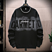 秋冬美式 扎染渐变卫衣男款 大码 复古圆领oversize外套潮牌加绒上衣