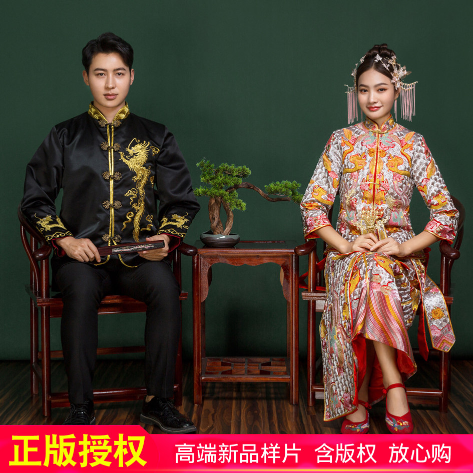 婚纱照秀禾客样影楼新款版权室内薇拉摄影高端中式复古装主题样片