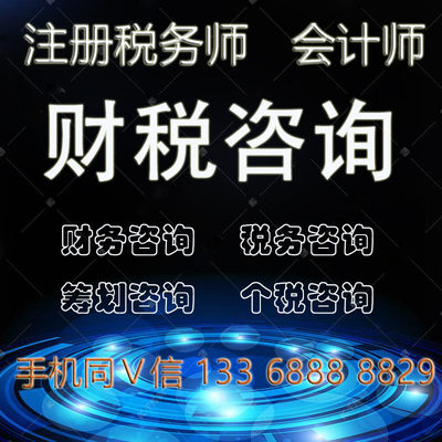 财税咨询财务咨询企业个人所得税申报汇算清缴咨询实操一对一辅导