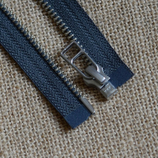 YKK金属拉链 5号白铜单开50-90cm 灰羽绒服门襟拉链 YKK原产拉链