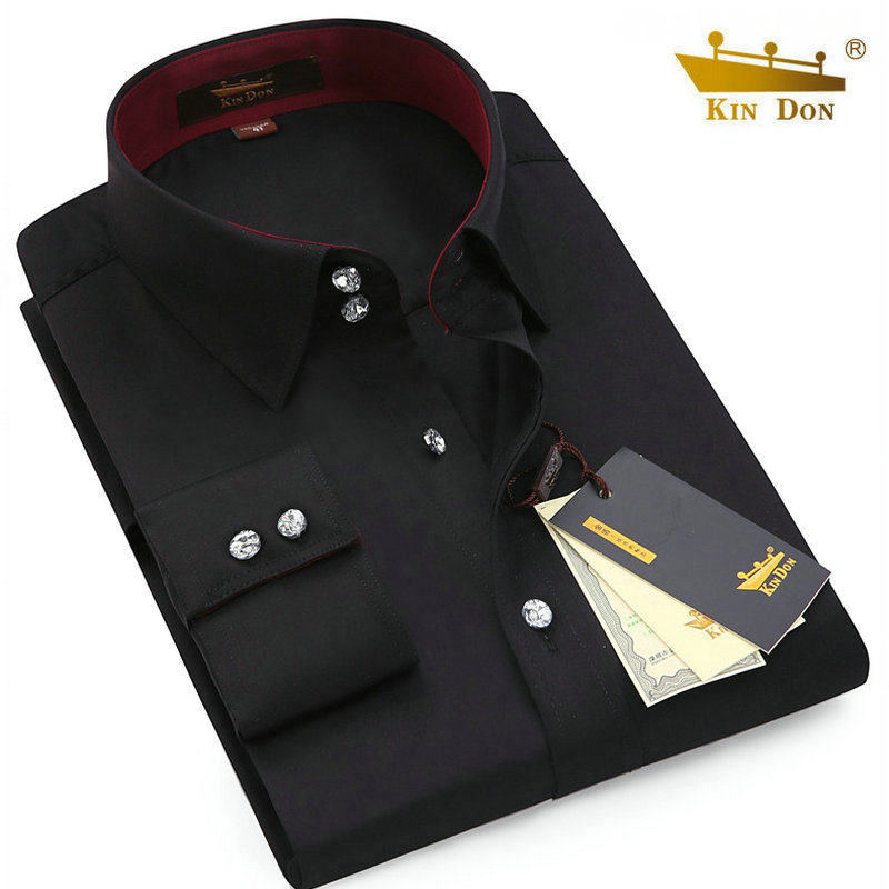 金盾高档免烫男士商务长袖衬衫潮修身弹力抗皱丝滑上衣竹纤维衬衣,男装,衬衫,淘宝优惠券,粉丝福利购,淘宝优惠卷