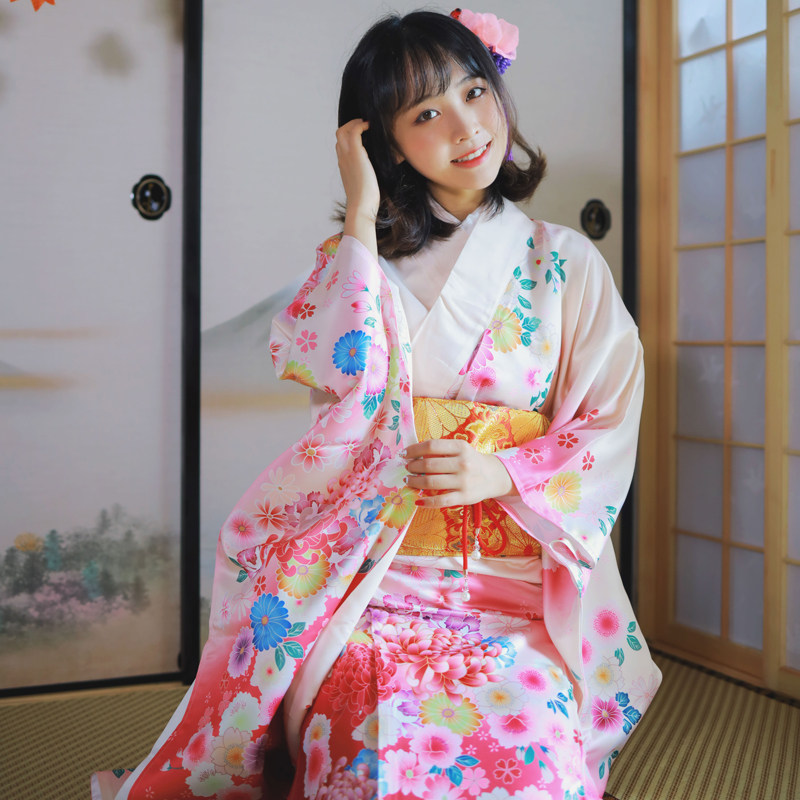 樱之美和风定位拼接花位稿大振袖和服日本传统和服正装需折襟穿