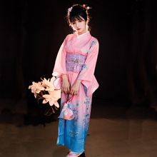 日系和风摄影写真神明少女和服粉色改良版自拍馆不易皱显瘦全套装