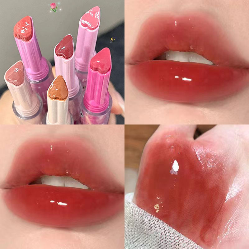 正品果冻爱心唇釉秋冬女滋润不掉色不沾杯防水唇彩哑光显白口红旗