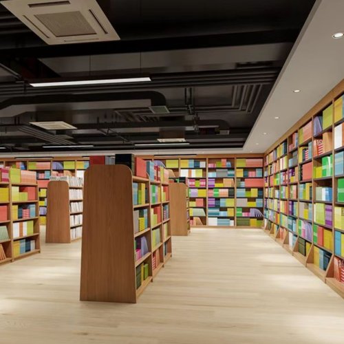 实木书柜学校中岛柜书柜中岛书柜