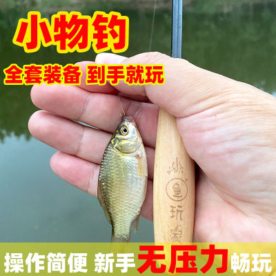 小鱼玩家小物钓套装手工微物钓小鱼竿新手露营亲子溪流鳑鲏马口杆