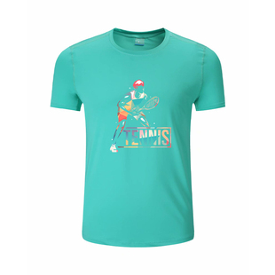 健身跑步网球羽毛球运动T恤 上衣透气个性 网球速干短袖 寻路人运动