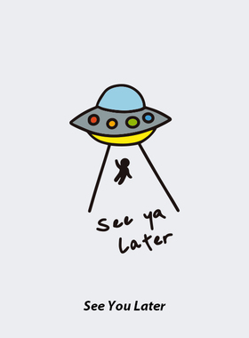 NEUF弗防水纹身贴《暂别数日》宇宙探险飞碟吸走小人人离开地球