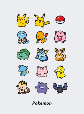 NEUF弗《我的伙伴》神奇宝贝宠物小精灵可爱皮卡丘亲子卡通纹身贴