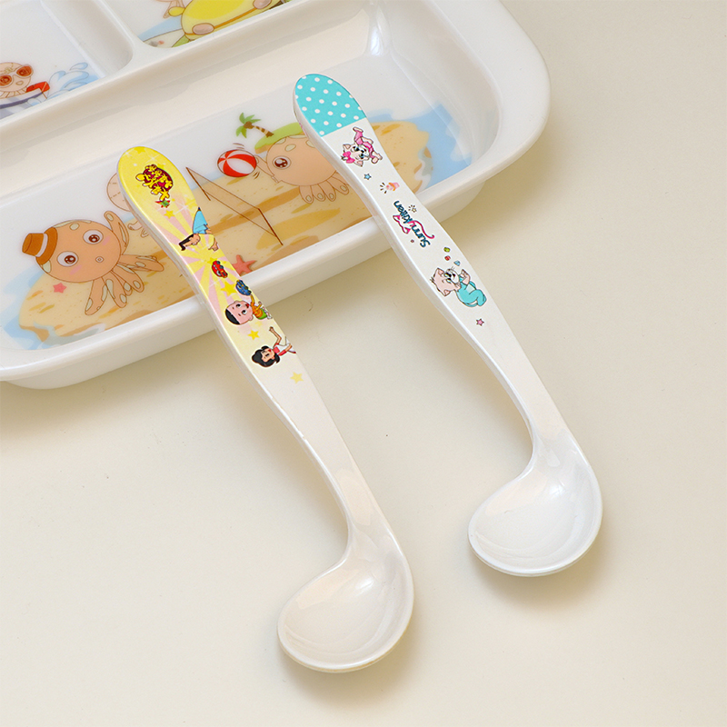 左撇子辅食勺防烫长柄勺食品级