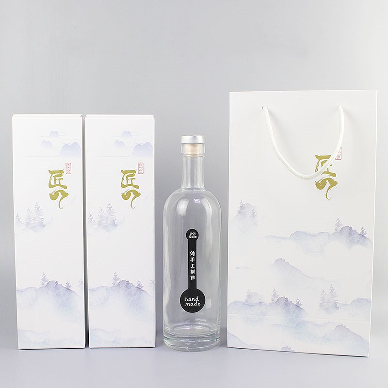 网红一斤装礼盒家用玻璃酒瓶