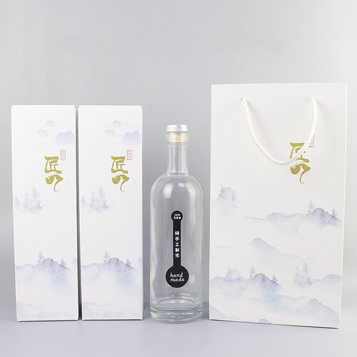 网红一斤装礼盒家用玻璃酒瓶