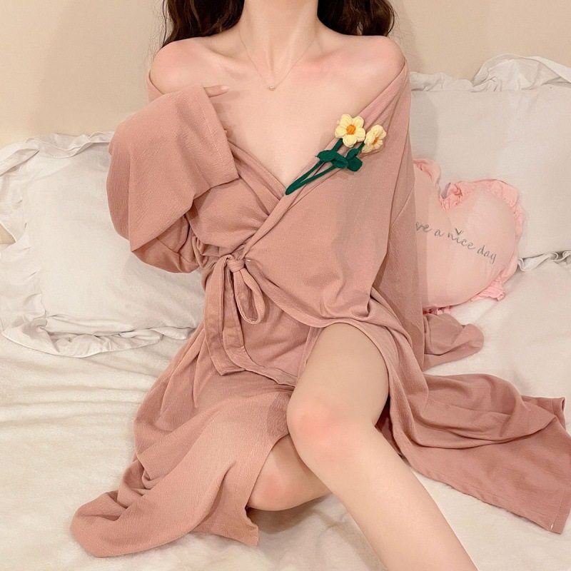 年新款睡衣女欲风绑带性感家居服睡袍睡裙薄款浴袍洋气春秋,女士内衣/男士内衣/家居服,睡衣/家居服套装,淘宝优惠券,粉丝福利购,淘宝优惠卷