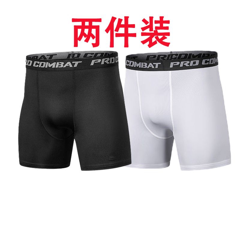 篮球五分紧身裤男美式训练健身跑步压缩运动打底内裤两件套不过膝