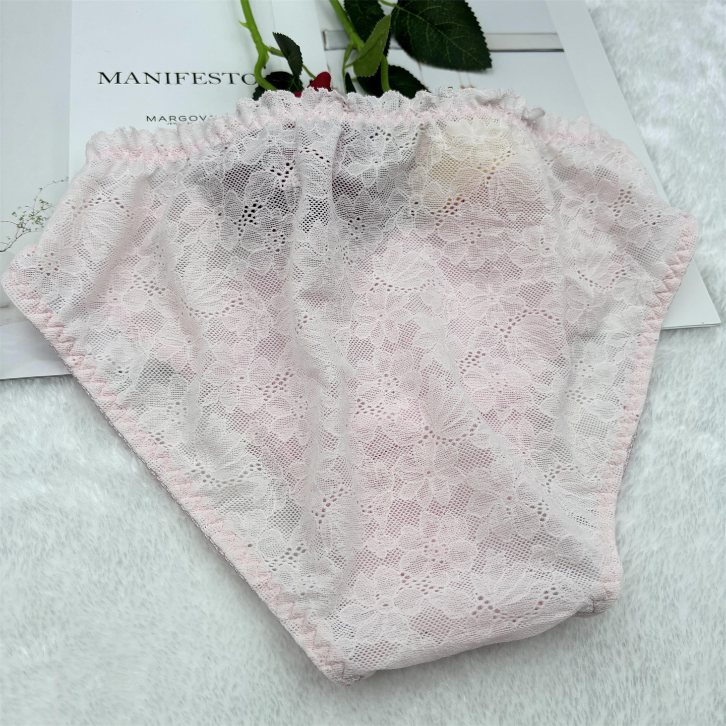 外贸欧美丝滑弹力蕾丝花边男内裤