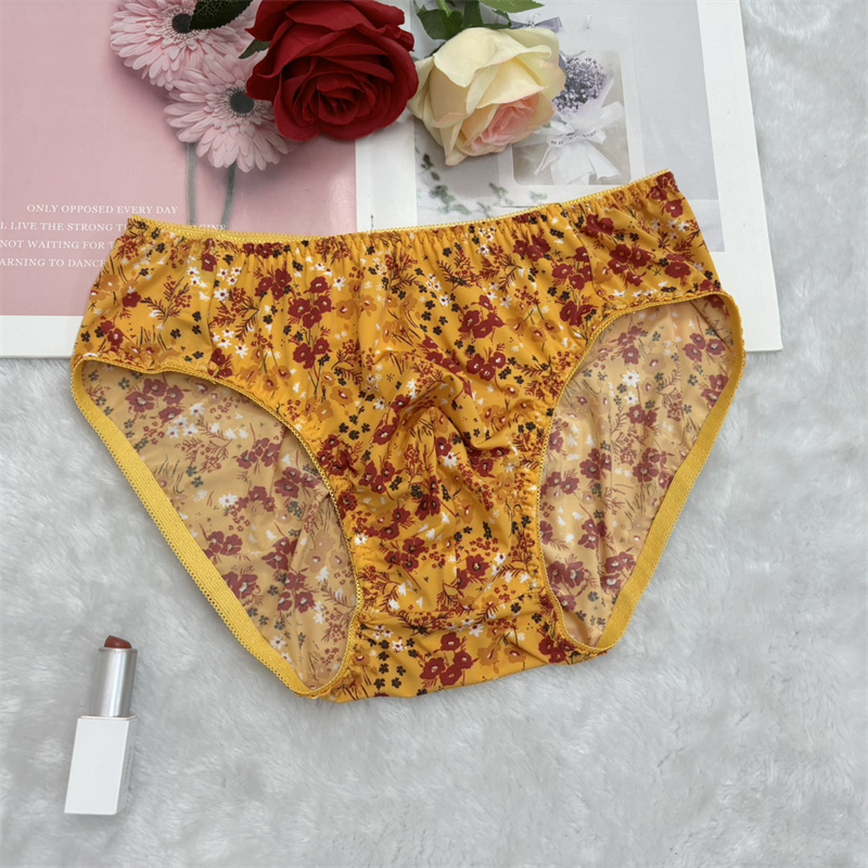 时尚新款日式男士半包臀性感弹力印花贴身面料女性化男款式小内裤