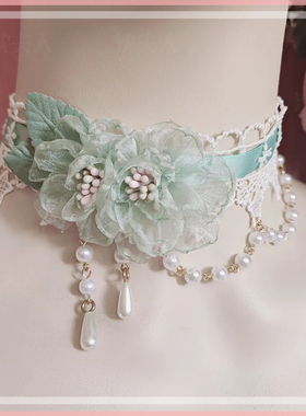 仙女洛丽塔原创花项链朵