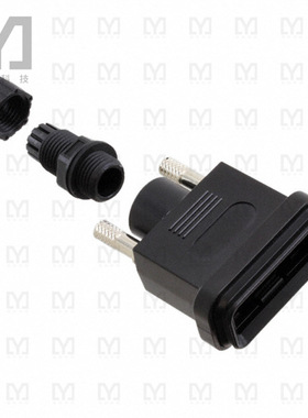 627-230-009-010【CONN BACKSHELL 9POS 180DEG BLACK】