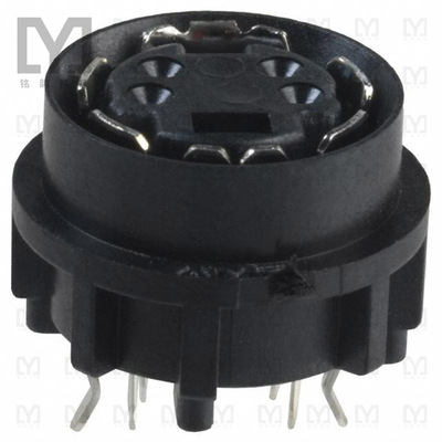 750315-1【CONN RCPT FMALE MINI DIN 4P SLDR】