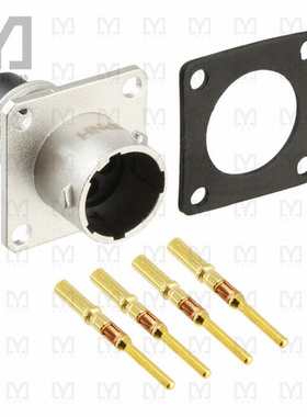 RT00104PNH-K【CONN RCPT MALE 4POS GOLD CRIMP】