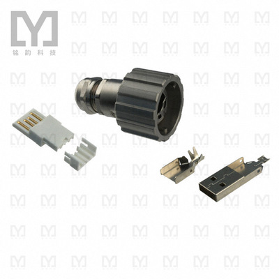 17-200591【CONN PLUG USB2.0 TYPEA 4POS SLD】