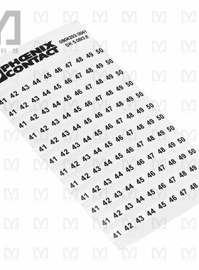 0804293:0041【MARKER CARD FOR 120 TERM BLOCKS】