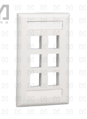NK6FEIY【FACEPLATE SNGL GANG 6PORT IVORY】