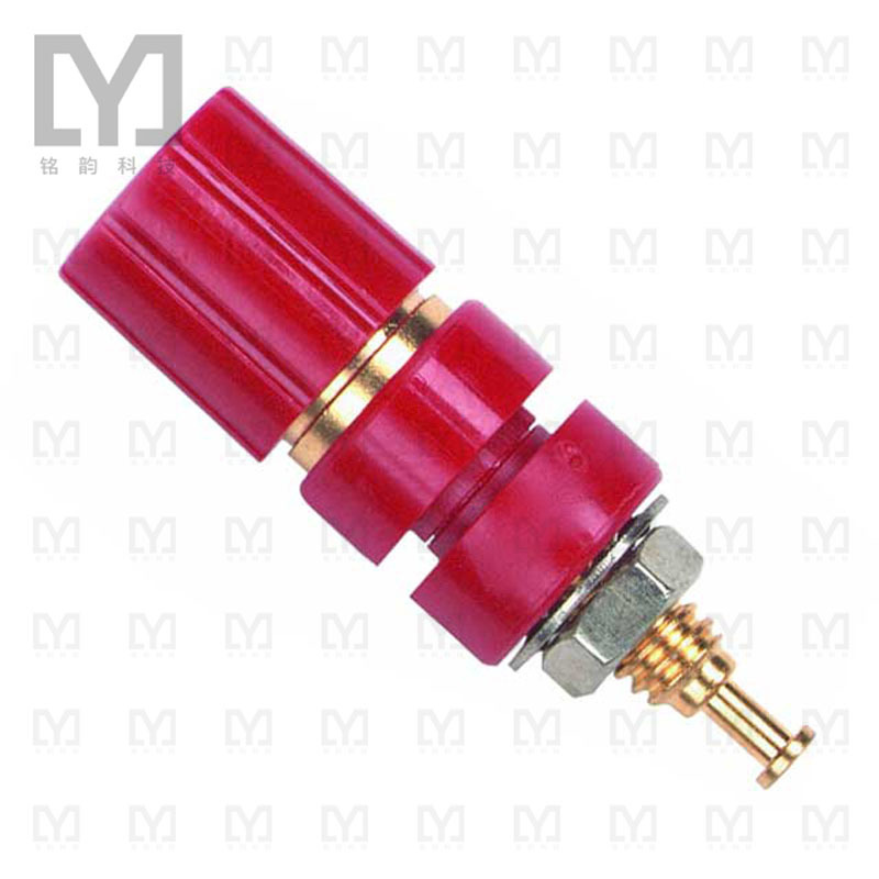 2382-2【CONN BIND POST MINI KNURLED RED】
