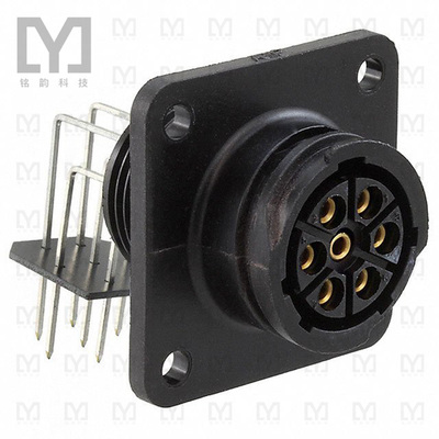 796403-1【CONN RCPT MALE 4POS GOLD SOLDER】