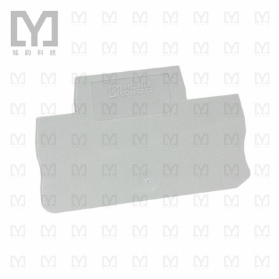 3030459【CONN TERM BLK END PLATE RAIL GRY】