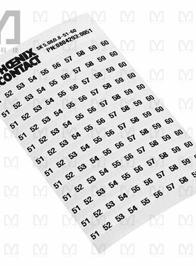 0804183:0051【MARKER CARD FOR 120 TERM BLOCKS】