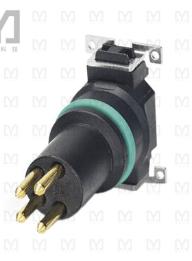 1412256【CONN MALE INSERT 4POS GOLD SLDR】